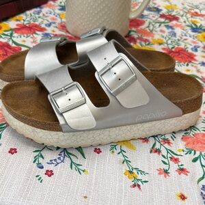 Papillio Metallic Silver Sandals